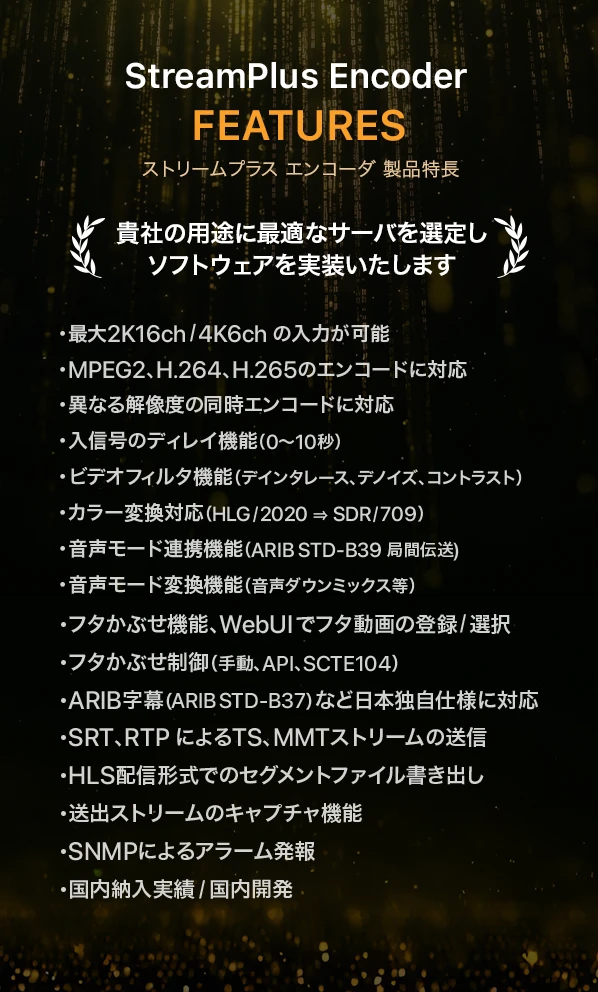 Stream Plus　製品特長